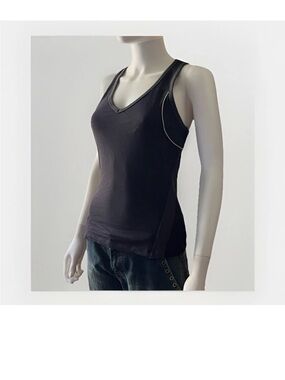 MEETING Black Sports Tank Top With Built In Bra Medium